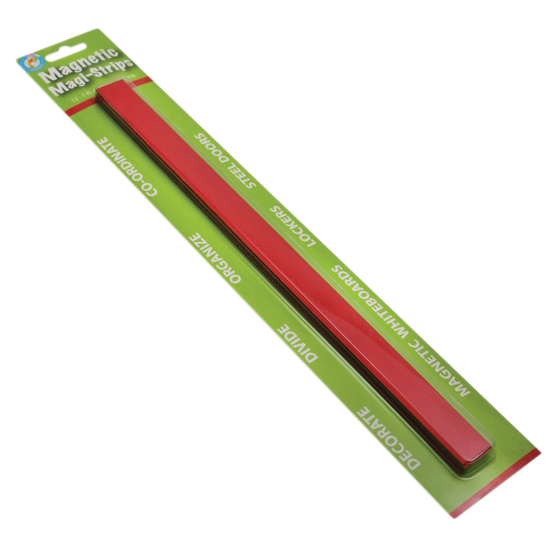 Ashley Magnetic Magi-Strips Red Divider Trim, 0.75" x 12" (11018)