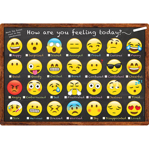 Ashley Smart  Emoji How Are You Feeling Today? Chart, Dry-Erase Surface, 13"x19" (ASH 91032)