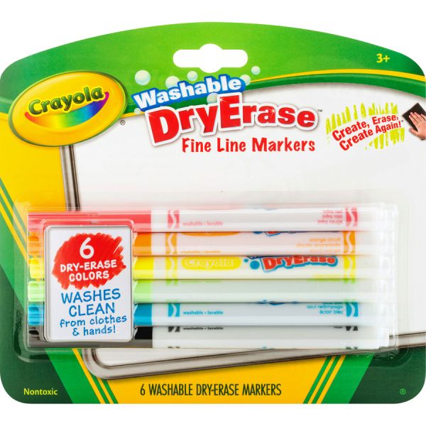 Crayola Washable Dry Erase Fine Line Markers (98-5906)