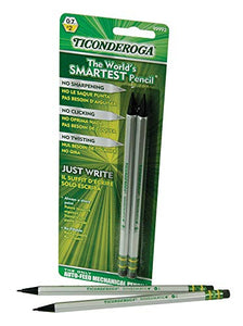 Ticonderoga SenseMatic Pencil, 0.7 mm Lead, Silver/Black Barrel, Pack of 2 (X 99992)