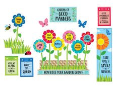 Creative Teaching Press Garden of Good Manners Mini Bulletin Boar 43 Piece Set, (CTP10447)