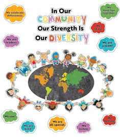 Carson Dellosa Our Strength Is Our Diversity Bulletin Board Set, 22 Pieces (CD 110534)