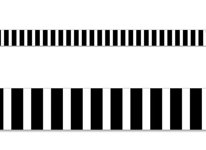 Creative Teaching Black White Bold Stripes EZ Border (Core Decor) (CTP 10458)