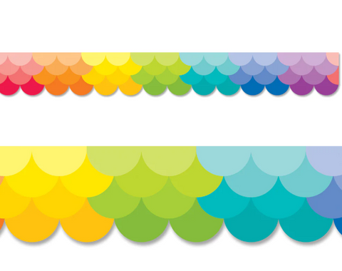 Creative Teacher Ombre Rainbow Scallops EZ Border (CTP 10569)