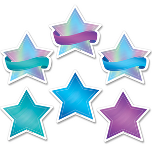 Creative Teaching Mystical Magical Shimmering Stars 3" Cut-Out (CTP8657)