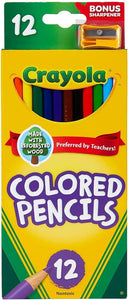 Crayola Colored Pencils, 12 Count Bonus Sharpener (68-6012)