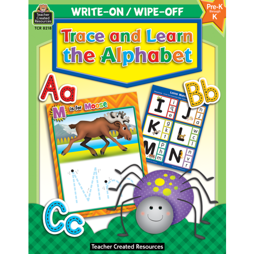 Teacher Created Trace and Learn the Alphabet Write-On Wipe-Off, 32 Pages (TCR 8218)