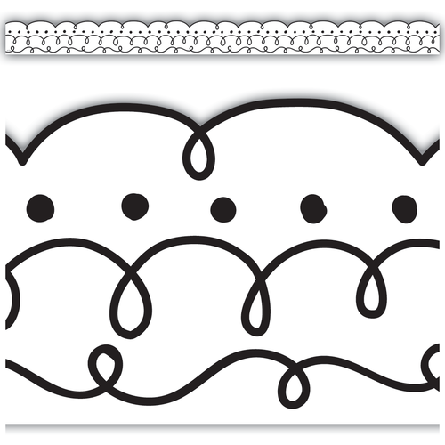 Teacher Created Squiggles and Dots Die-Cut Border Trim, 12 pieces, 2¾'' x 35'' (TCR 8340)