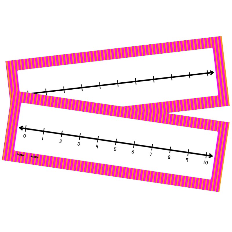 Didax 0-10 Student Number Lines, Set of 10, Write-on Wipe Off (211016)