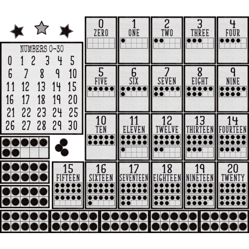 Teacher Created Modern Farmhouse Numbers 0-20 Bulletin Board, 14¾" x 16½", 122 total pieces (TCR 8343)