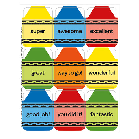 Eureka Crayola Crayon Stickers, Giant (EU 650803)