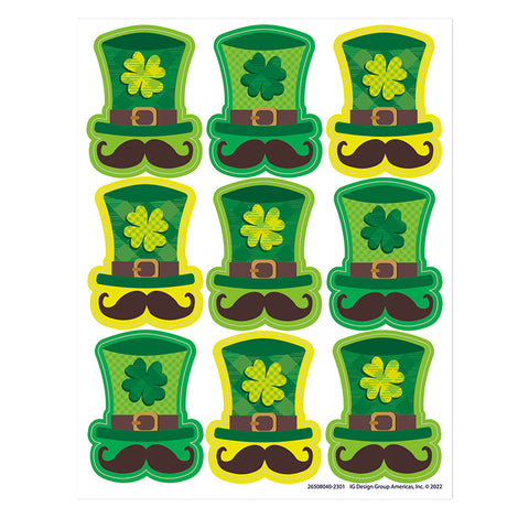 Eureka St. Pat's Hats Stickers, Giant (EU 650804)