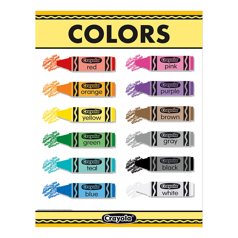 Eureka Crayola Colors Poster , 17" x 22" (EU 837554)