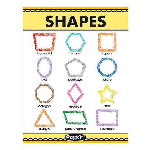 Eureka Crayola Shapes Poster , 17" x 22" (EU 837555)