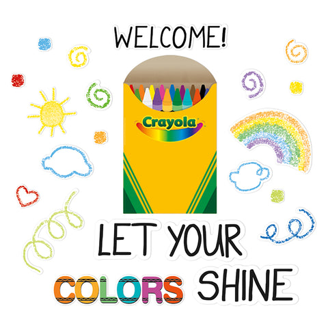 Eureka Crayola Let Your Colors Shine Bulletin Board Set, 24 Piece Set (EU 847812)