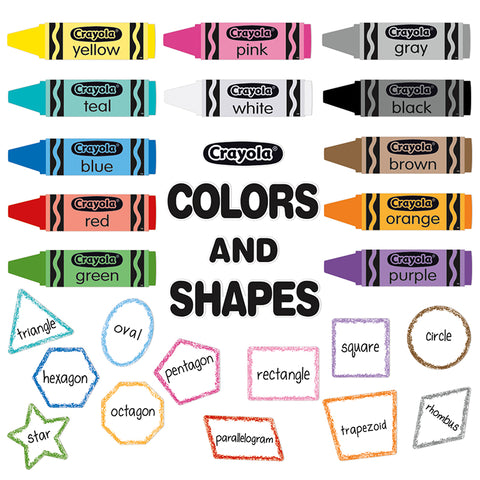 Eureka Crayola Colors & Shapes Bulletin Board Set, 28-Piece Set (EU 847813)