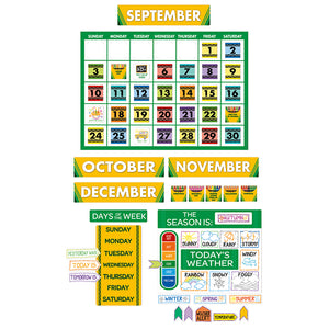 Eureka Crayola Calendar Bulletin Board Set, 99-Piecce Set (EU 847814)