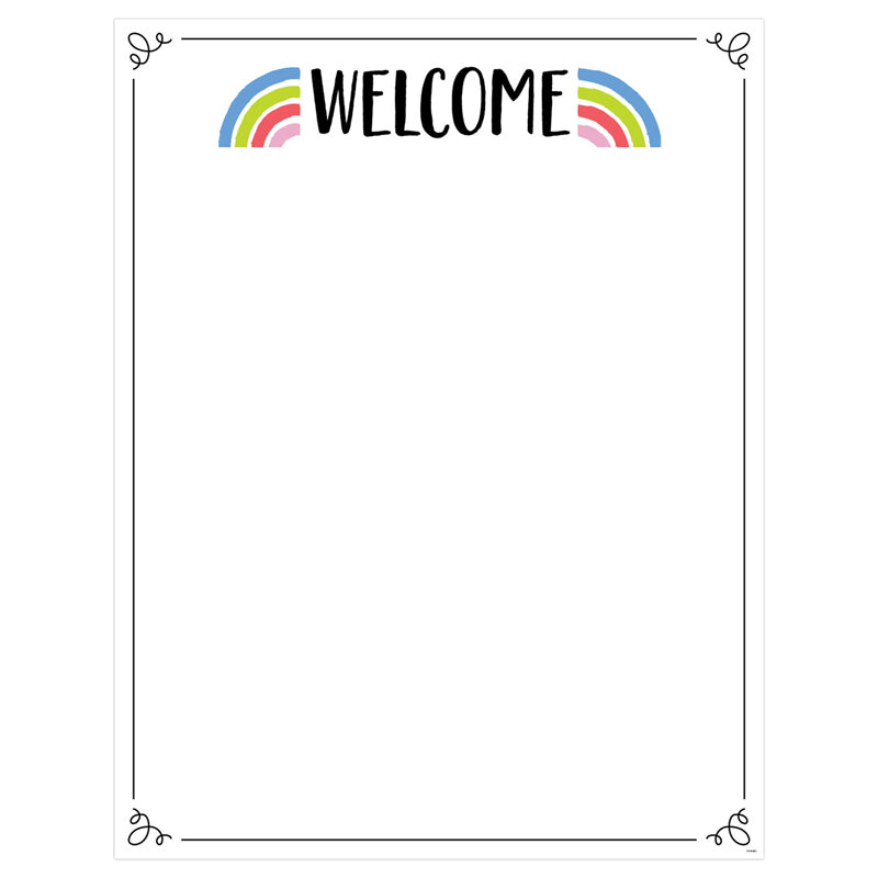 Creative Teaching Press Rainbow Doodles Welcome Chart 17" x 22" (CTP10440)