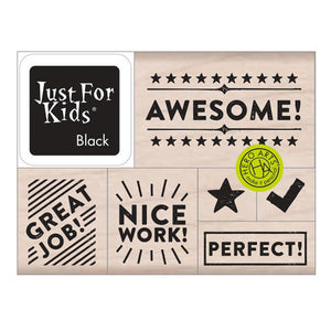 Hero Arts Awesome Wood Block Stamp Set With Ink (LP489)