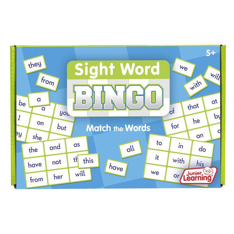 Junior Learning SIGHT WORD Bingo Game Grades K-1 (JL 545)