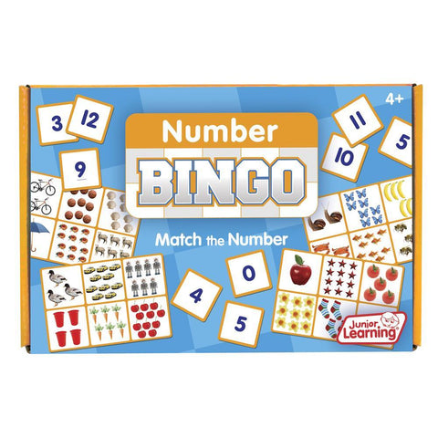 Junior Learning Matching NUMBER Bingo Game Ages 4+ (JL 546)