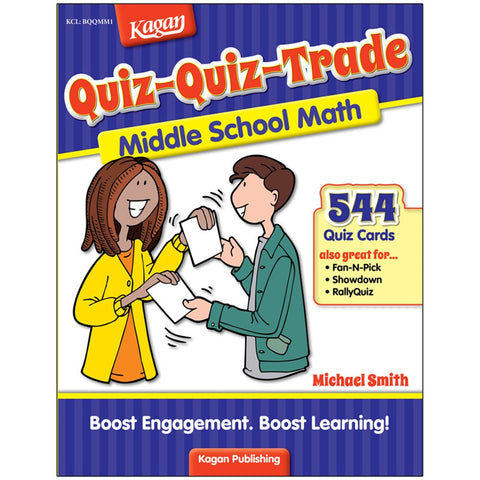Kagan Quiz-Quiz-Trade: Middle School Math, 6th Grade, Level 1, 544 Cards (BQQMM1)