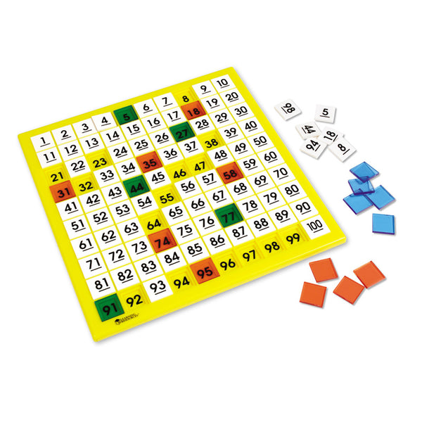 Learning Resources 100's Number Board w/ Tiles 12" x 12" (LER1331)
