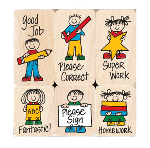 Hero Arts "Hero Kids For Teachers" Woodblock Stamps (LL504)