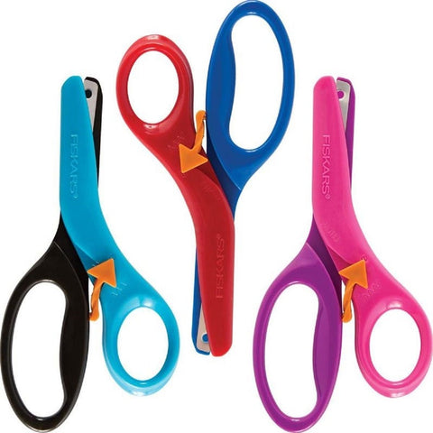 Fiskars Preschool Training Scissors, Blunt Tip, Antimicrobial Handle (04956)