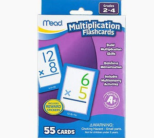 Mead® Multiplication Flashcards, Grades 2-4 (63024)