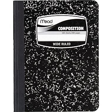 Mead® Square Deal® Black Marble Comp Book 100 ct WR (09910)