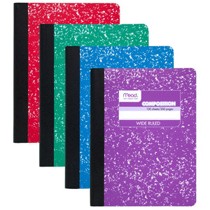 Mead® Square Deal® Fashion Composition Book  100 ct WR, Assorted Colors (09918)