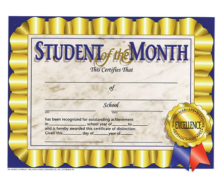 Flipside Student of the Month Certificate (VA528)