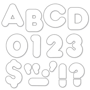 Trend Ready Letters, 4", White, Casual, Capital Letters (T-1567)