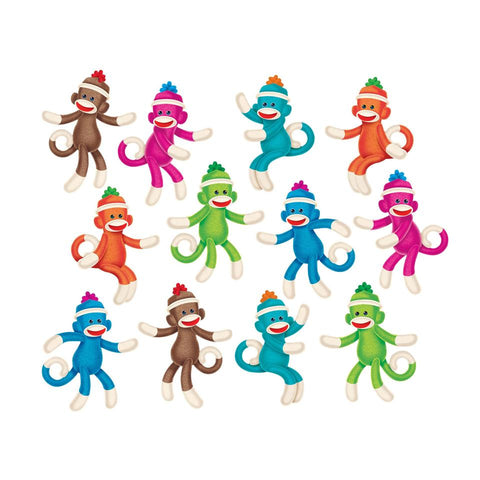 Trend Enterprises Sock Monkeys Accents Variety Pack, 36 Pack (T10608)