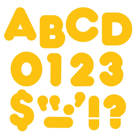 Trend Gold 4-Inch Casual Uppercase Ready Letters (T1604)
