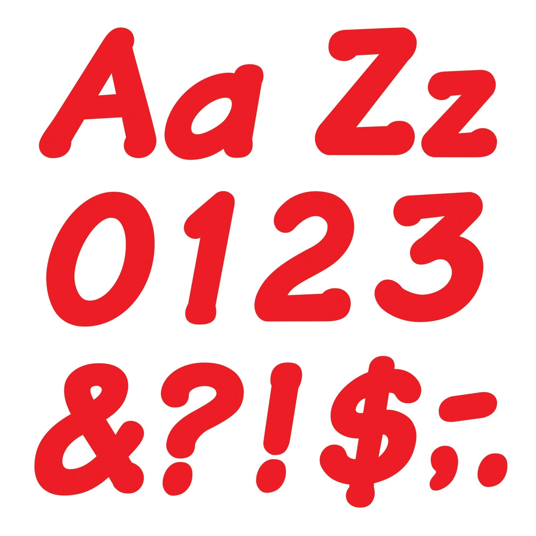 Trend Red 4-Inch Italic Uppercase / Lowercase Combo Pack (English/Spanish) Ready Letters® (T2700)