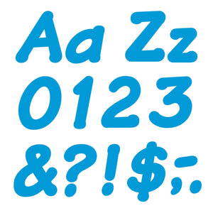 Trend Blue 4-Inch Italic Uppercase / Lowercase Combo Pack Ready Letters (T2702)