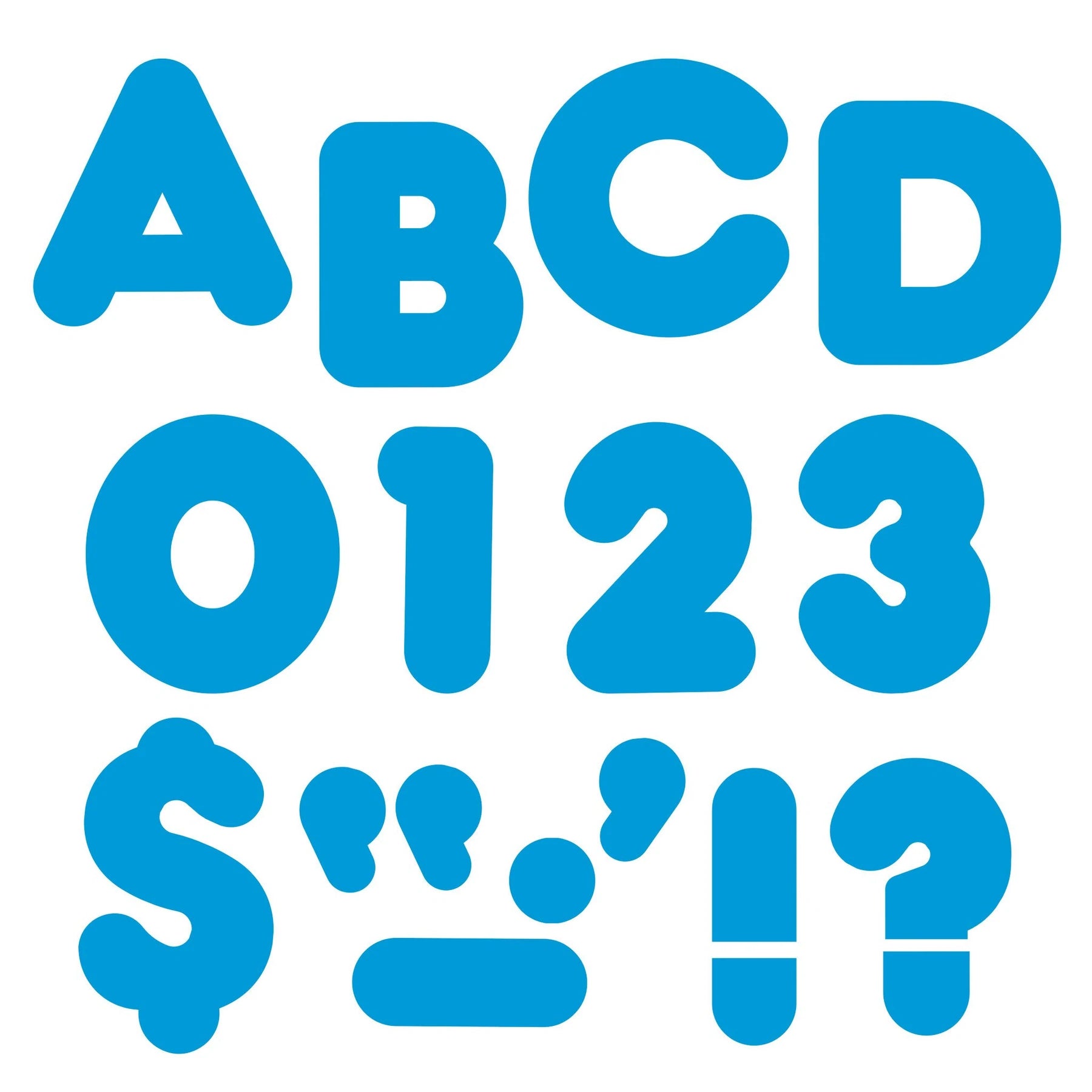 Trend Blue 2-Inch Casual Uppercase Ready Letters (T435)