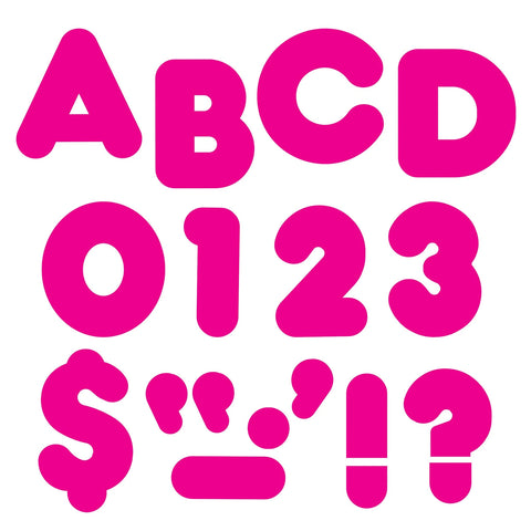 Trend Hot Pink 2-Inch Casual Uppercase Ready Letters (T438)