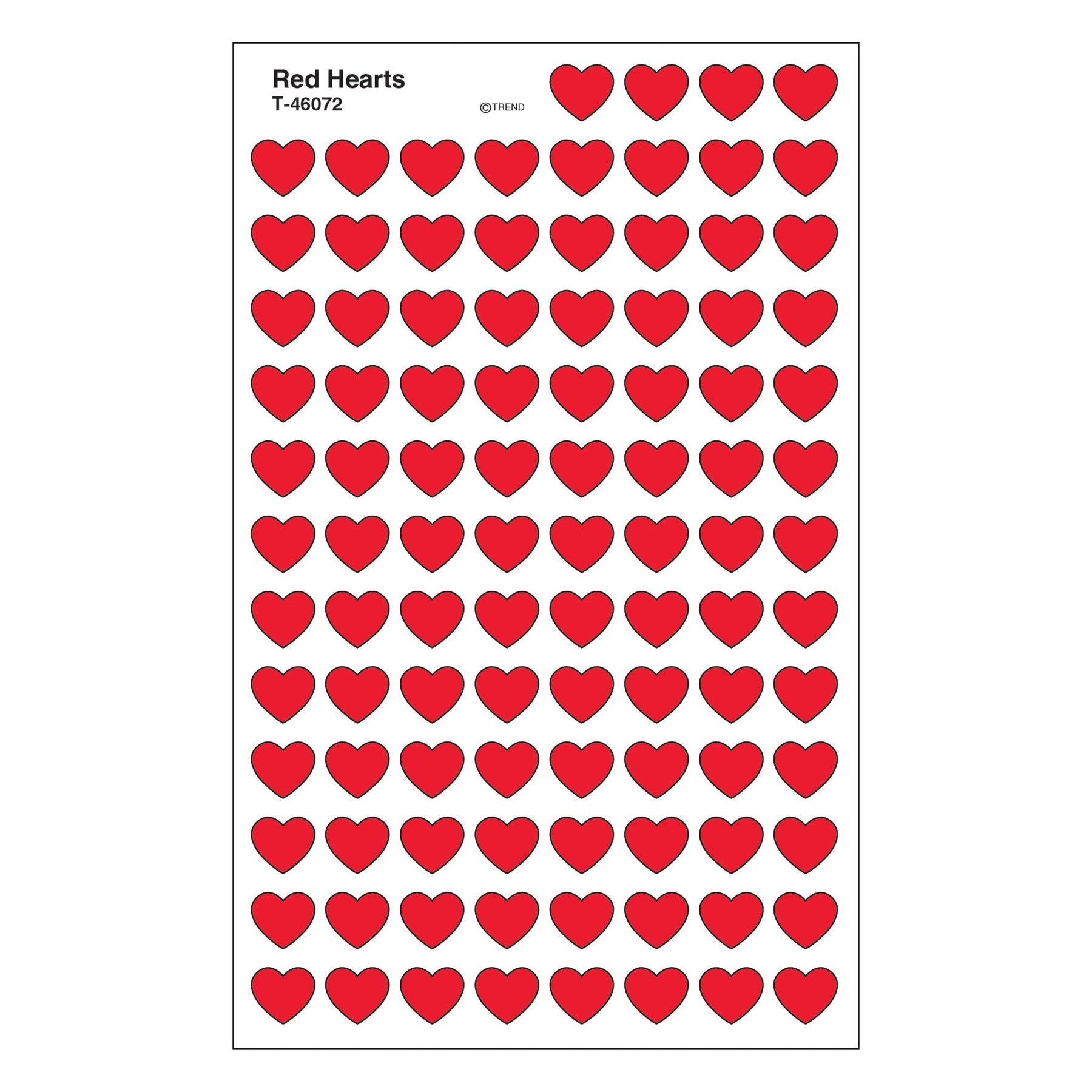 Trend Red Hearts superShapes Stickers (T 46072)