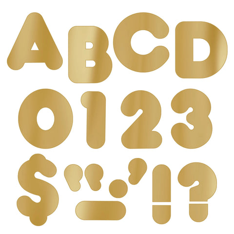 Trend Gold Metallic 4-Inch Casual Uppercase Ready Letters (T479)