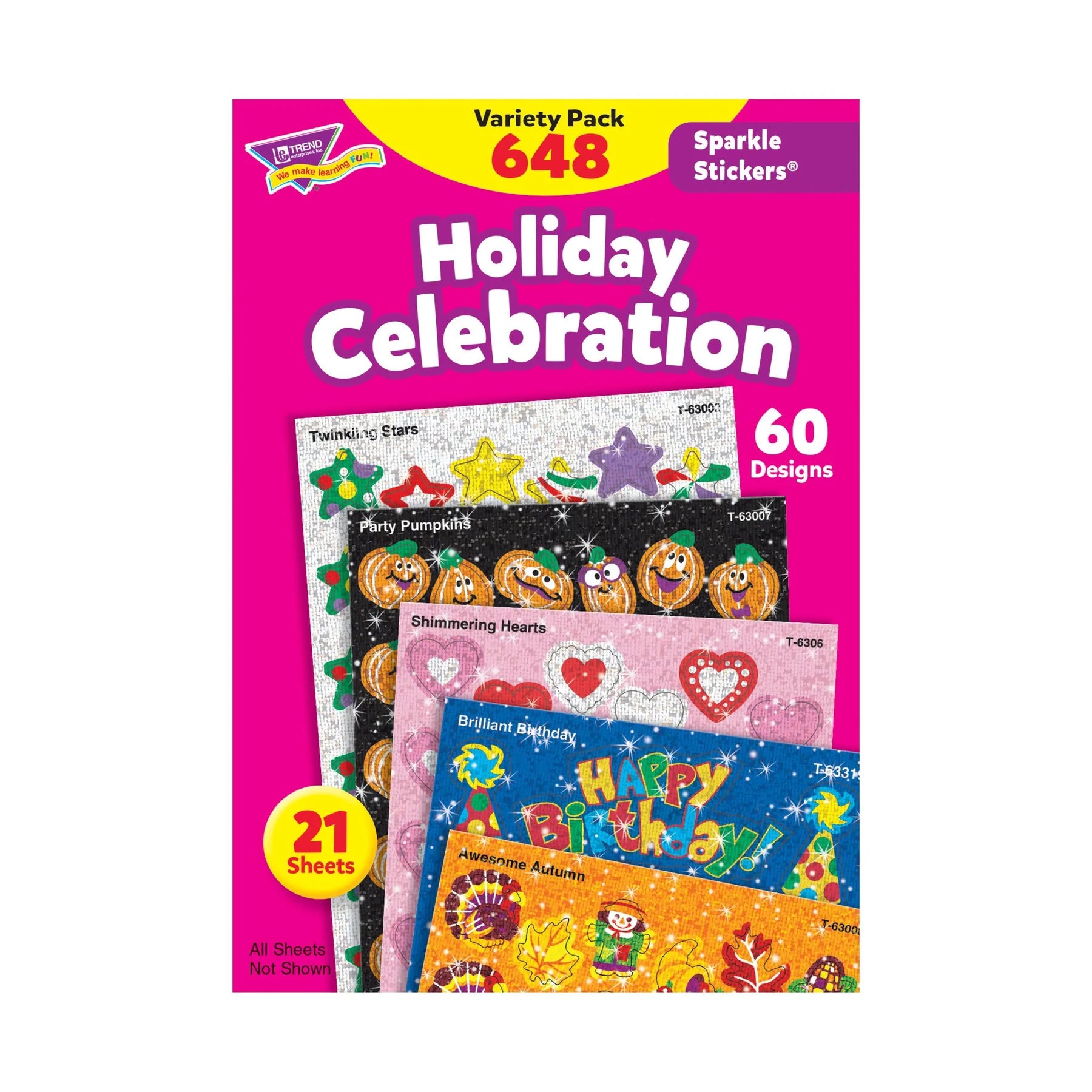 Trend Holiday Celebration Sparkle Stickers® Variety Pack (T63903)
