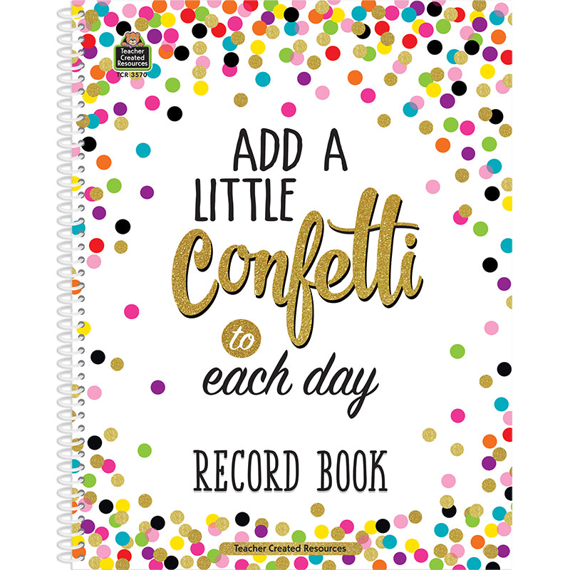 Teacher Created Confetti Record Book (TCR 3570)