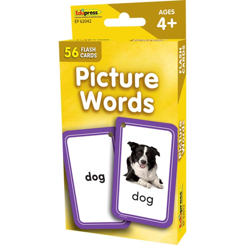 Edupress Picture Words Flash Cards, 56 Cards (EP 62042)