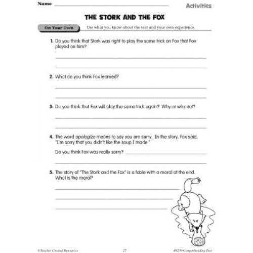 Comprehending Text Using Literal, Inferential, Applied Questioning Grade 2 (TCR 8239)