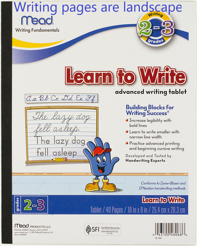 Mead® Learn to Write Advanced Tablet, 40 ct, Grades 2-3 (48068) Landscape