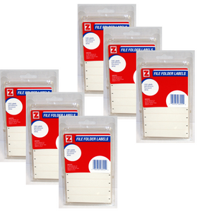 File Folder Labels, White, 120 Per Pack, 6 Packs  (06555)