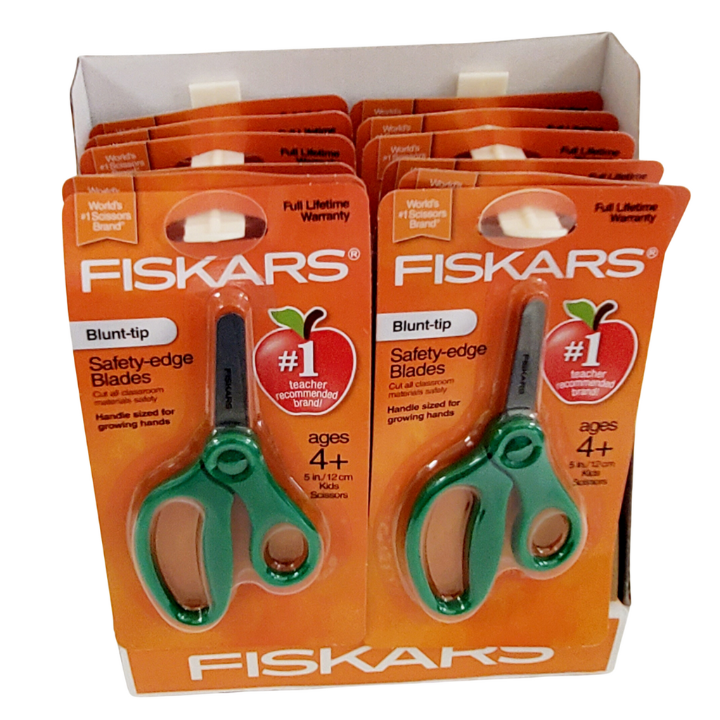 Fiskar's School Scissors 5 Blade, Blunt Tip, Pack of 12 (194160