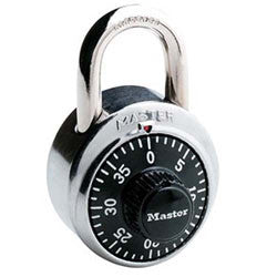 Master Lock General Security Combination Padlock, Black Dial